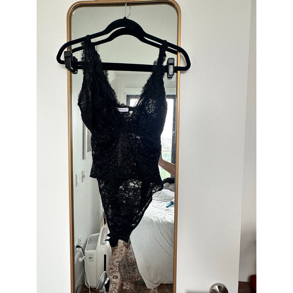Cosabella Pret A Porter Lace Teddy Bodysuit Black Size L NWT - Picture 4 of 9